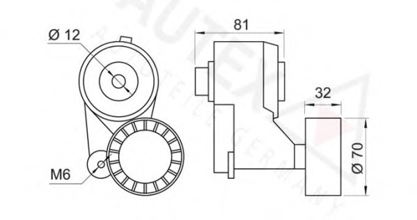 AUTEX 601690 Tensioner Lever, v-ribbed belt